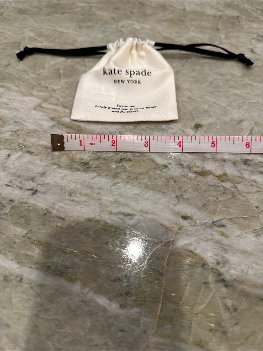 2/$10 or 3/$12 ❤️ kate spade mini Cream Drawstring Jewelry Pouch Black Cord